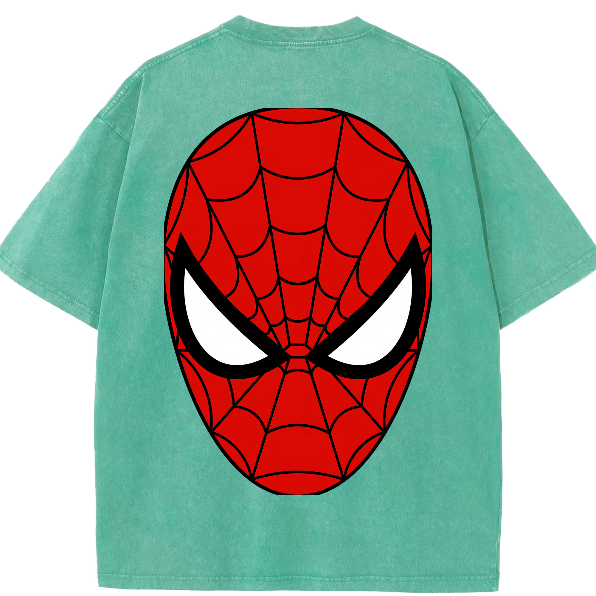（画像用） Spider Man スパイダーマン 綿100% ヴィンテージ風 半袖Tシャツ（背面プリント）